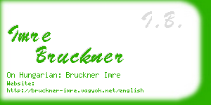 imre bruckner business card